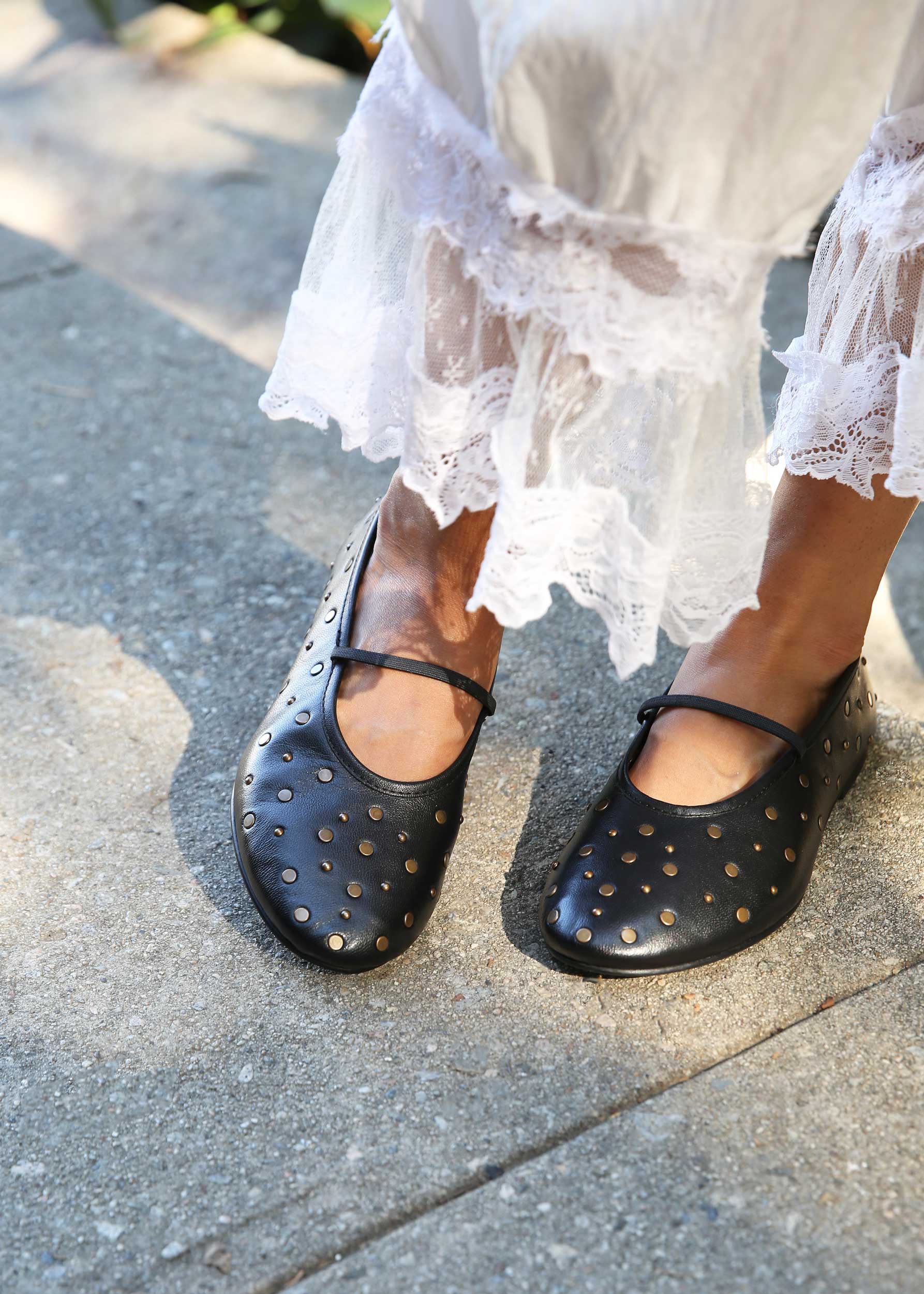Neon Moon Ballet Flats - Studs