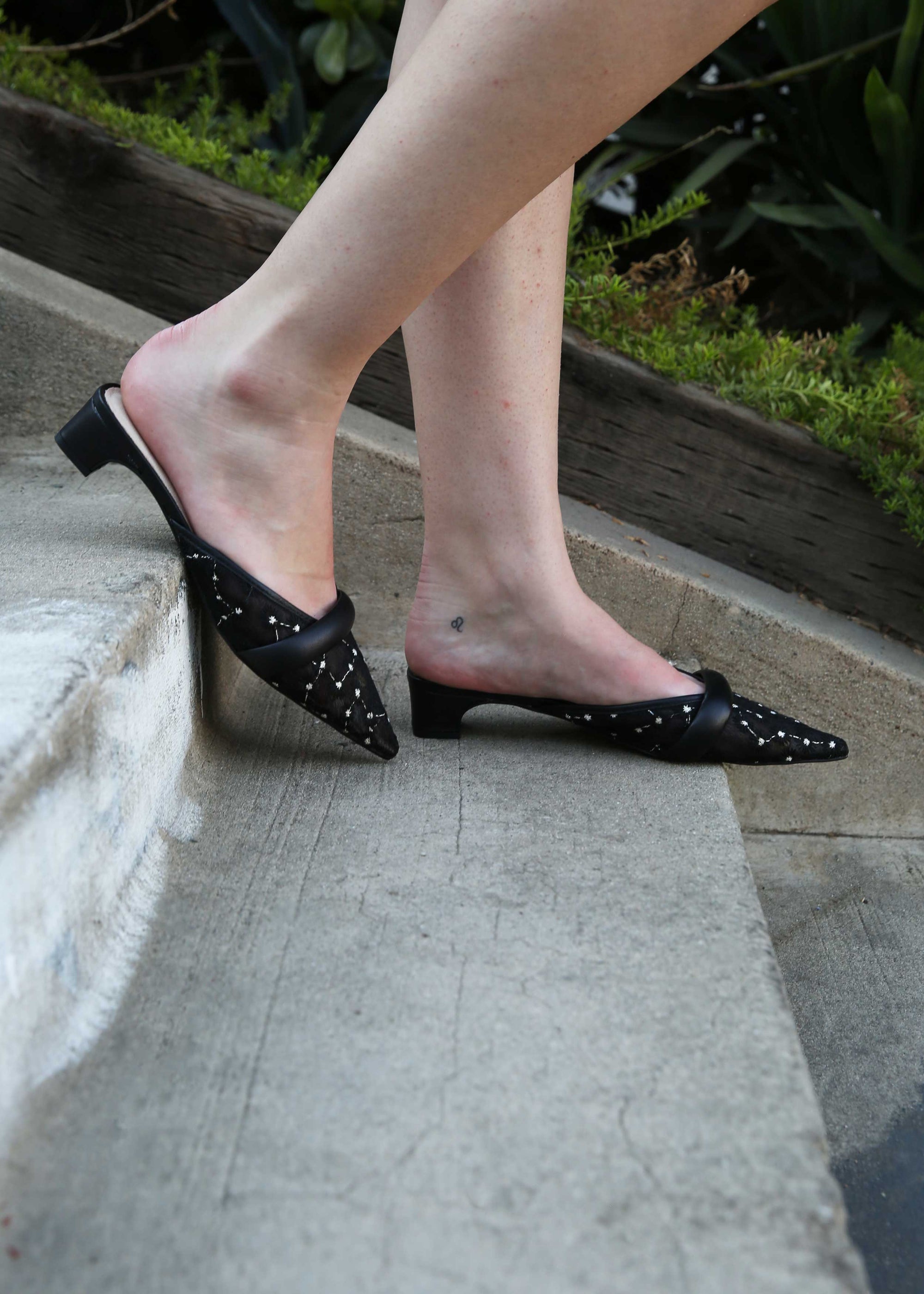 Kellan Heels - Black Floral