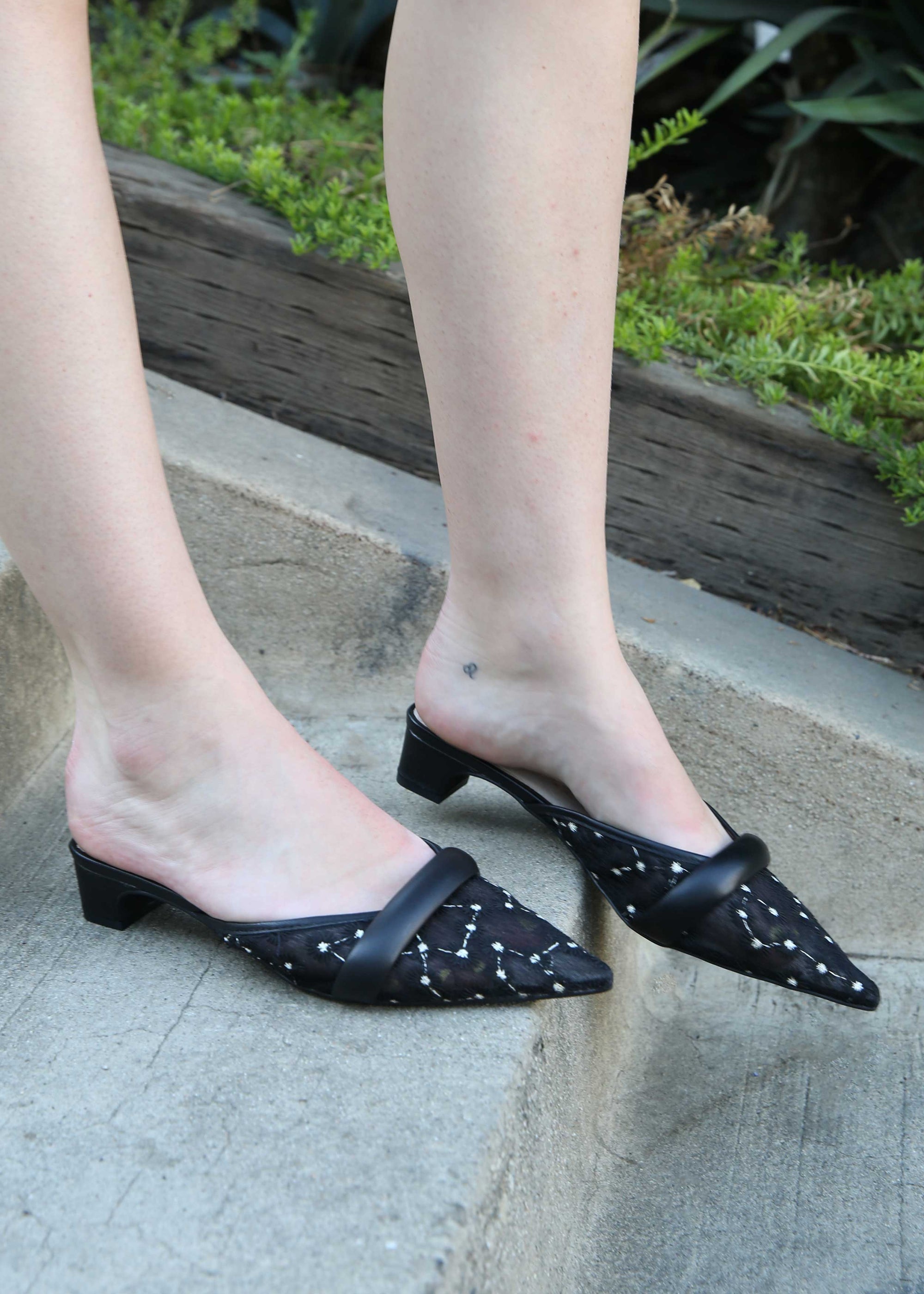 Kellan Heels - Black Floral