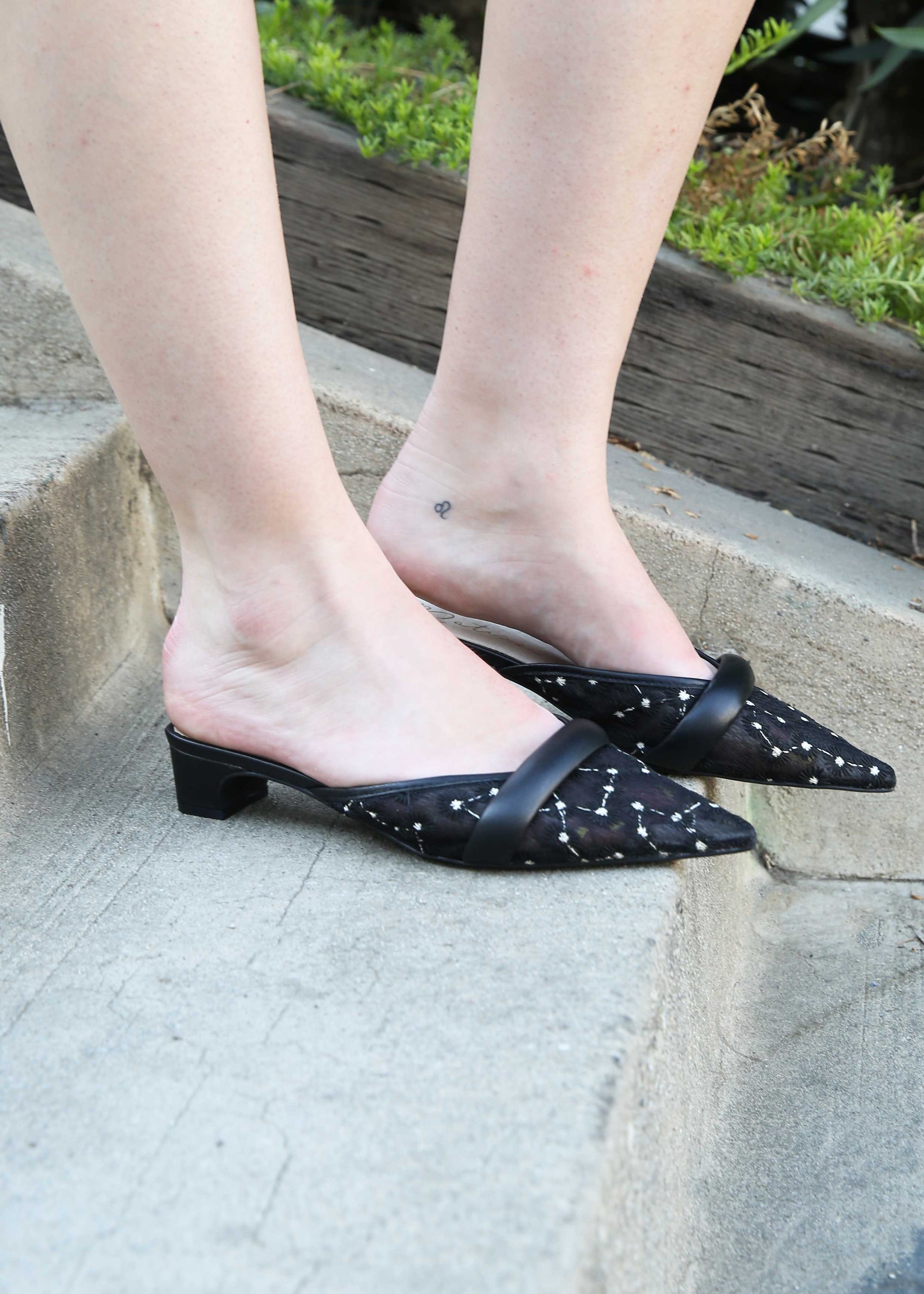 Kellan Heels - Black Floral