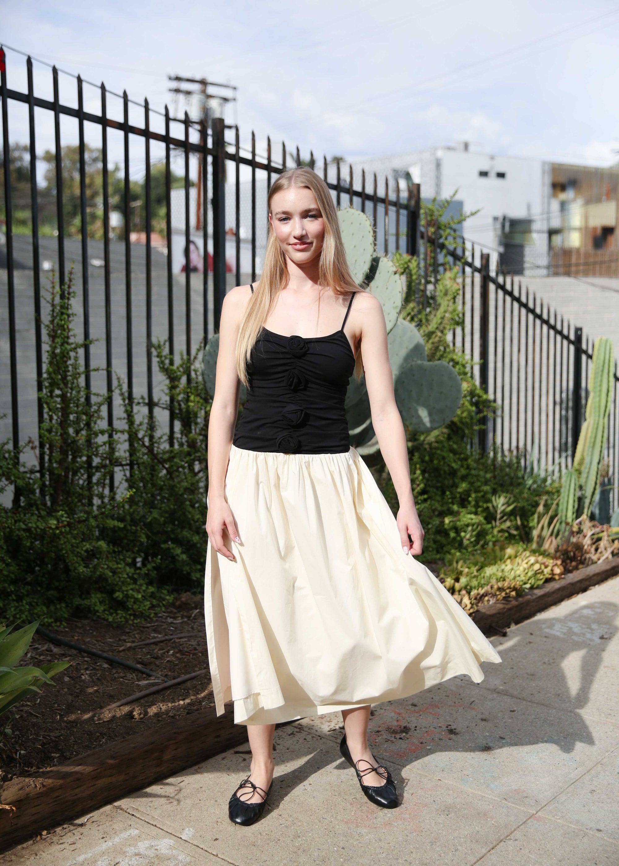 Meadow Mixed Media Midi
Dress