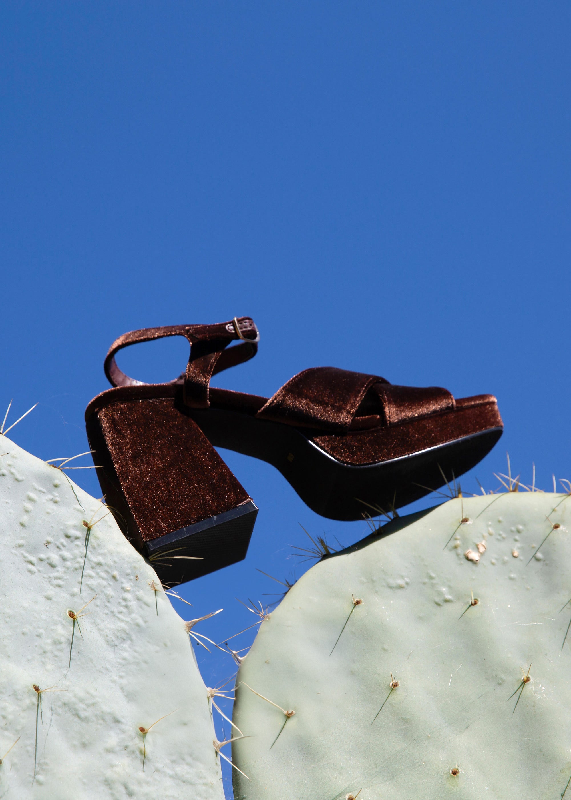 Robyn Platform Heel - Chocolate Velvet