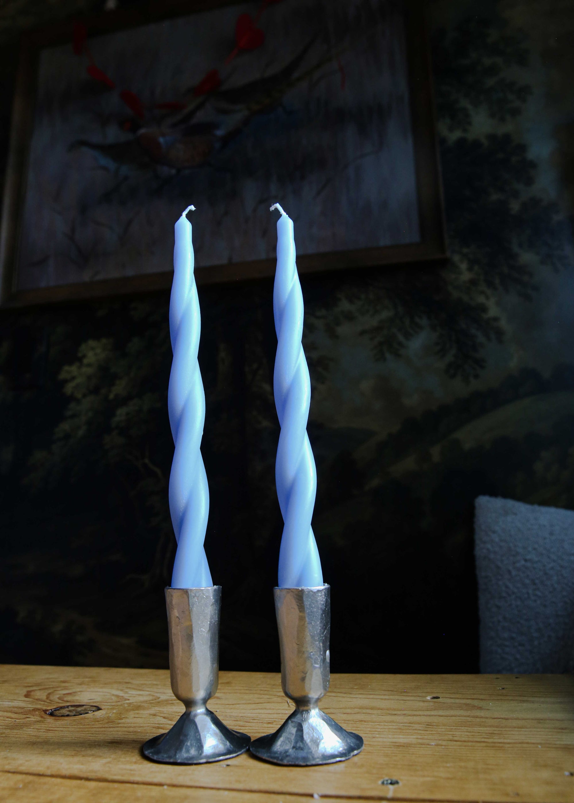 Creative Co. - Twisted Taper Candles - Blue -