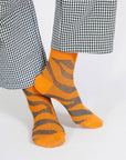Tailored Union - Zebra Knit Socks - Orange -