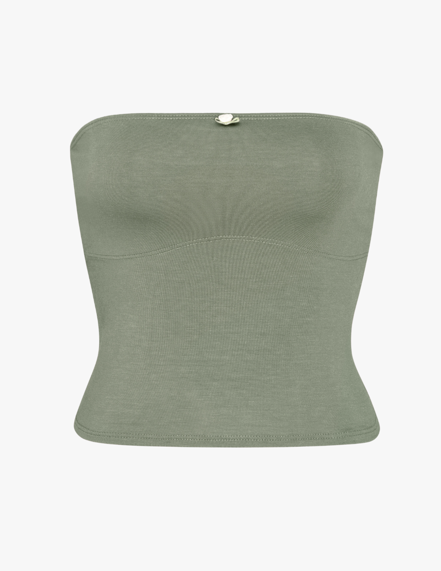 Lined Contour Tube Top - Sage