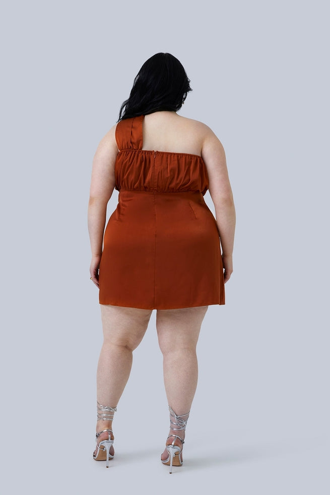 Maya Mini Dress - Rust