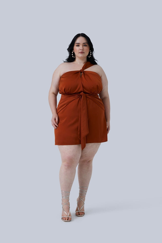 Maya Mini Dress - Rust