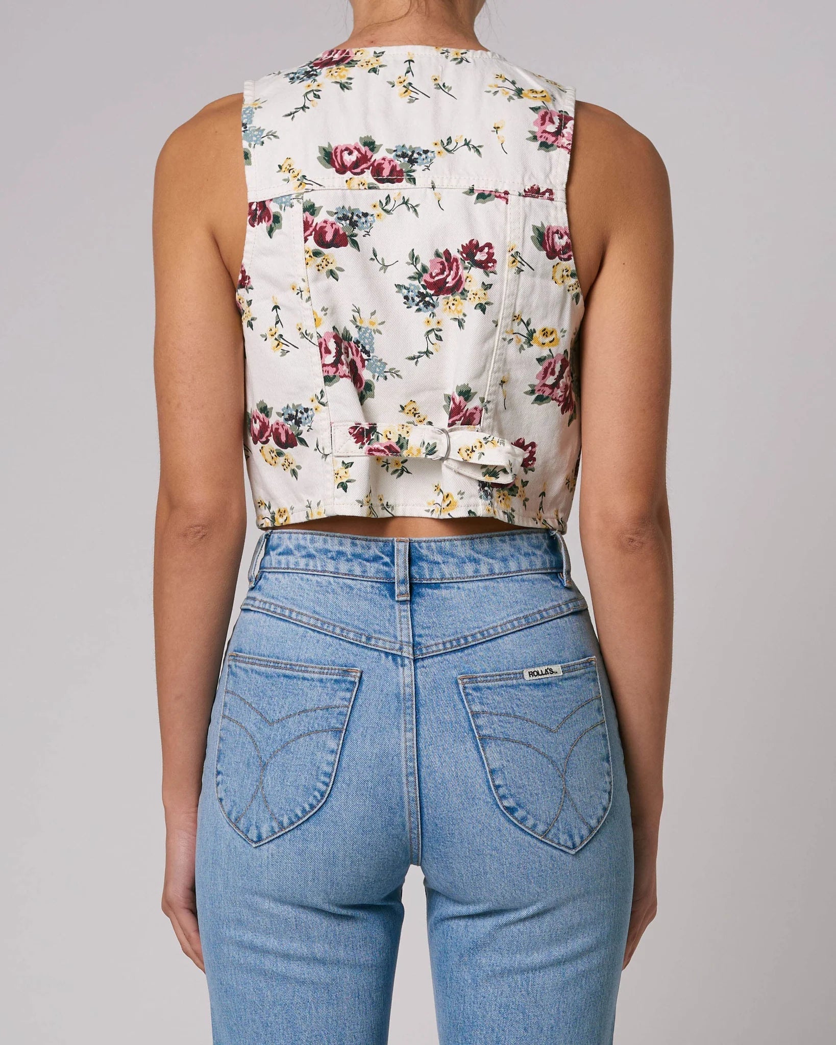 Morgan Vest Floral - Cream