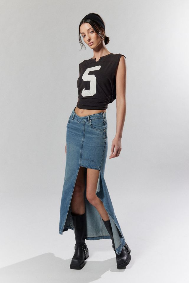 The Cascade Denim Skirt