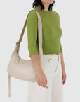 Baggu - Medium Recycled Leather Crescent Bag - Stone Auction -