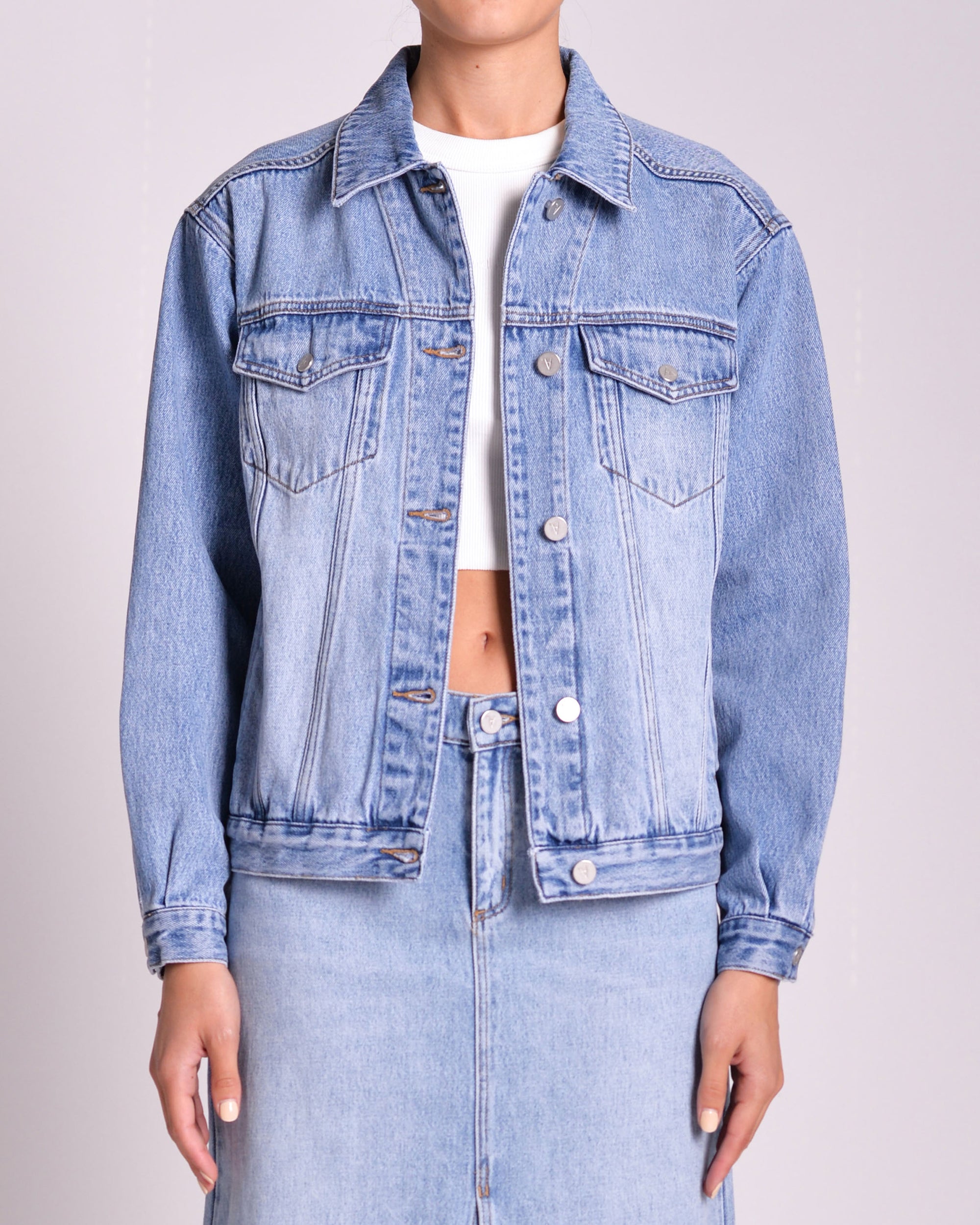 Slouch Jacket Sylvie - Light Vintage Blue
