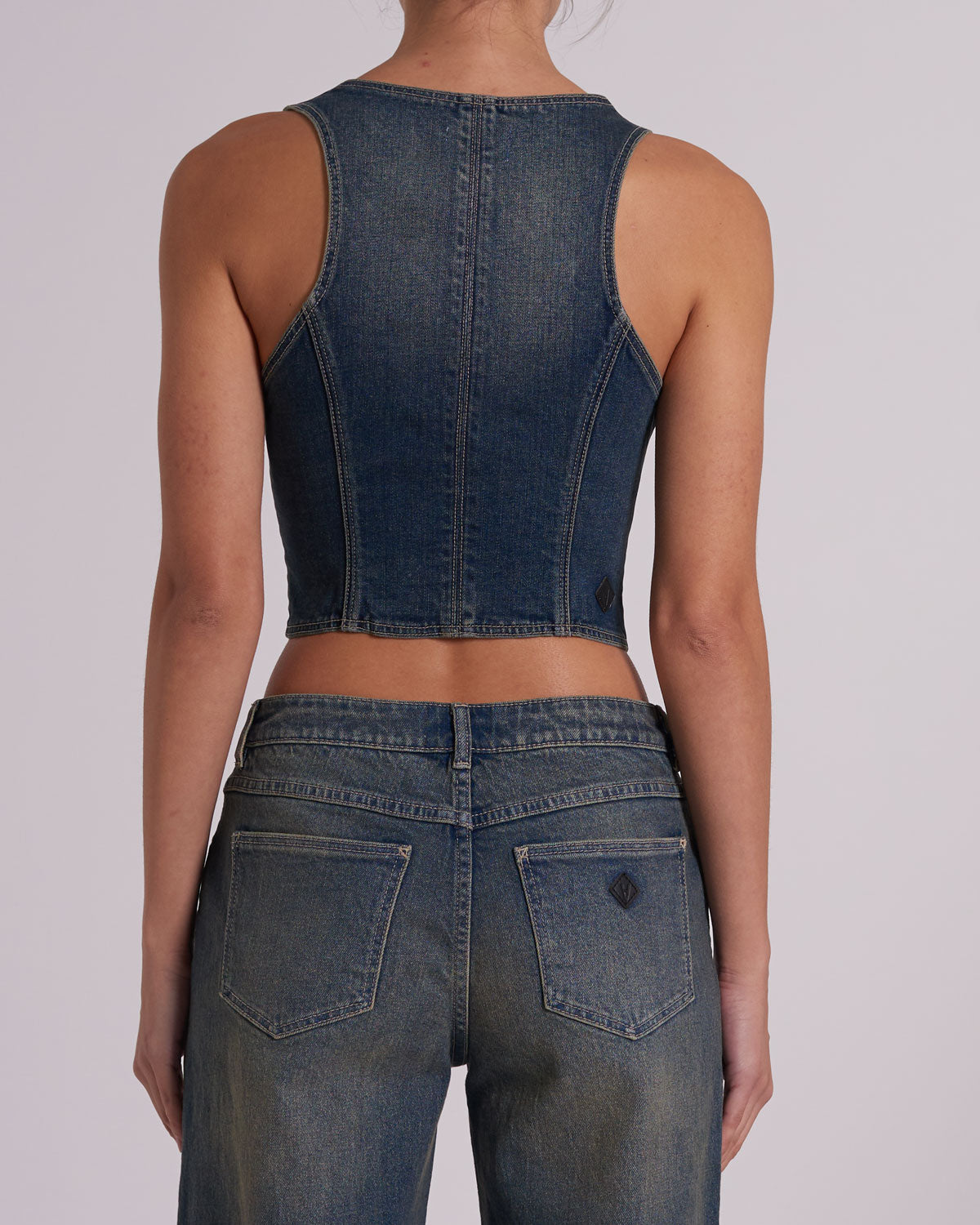 Denim Vest Zola - Dark Vintage Indigo