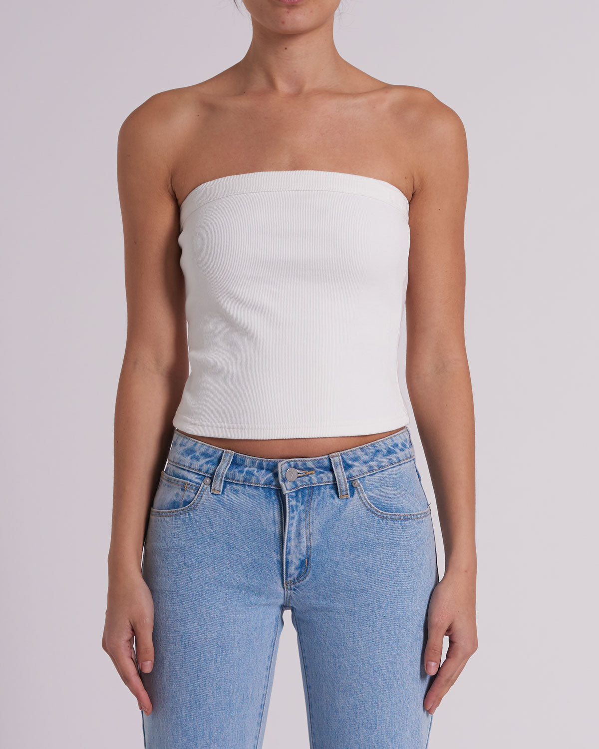 Heather Icon Long Bandeau - White Sand