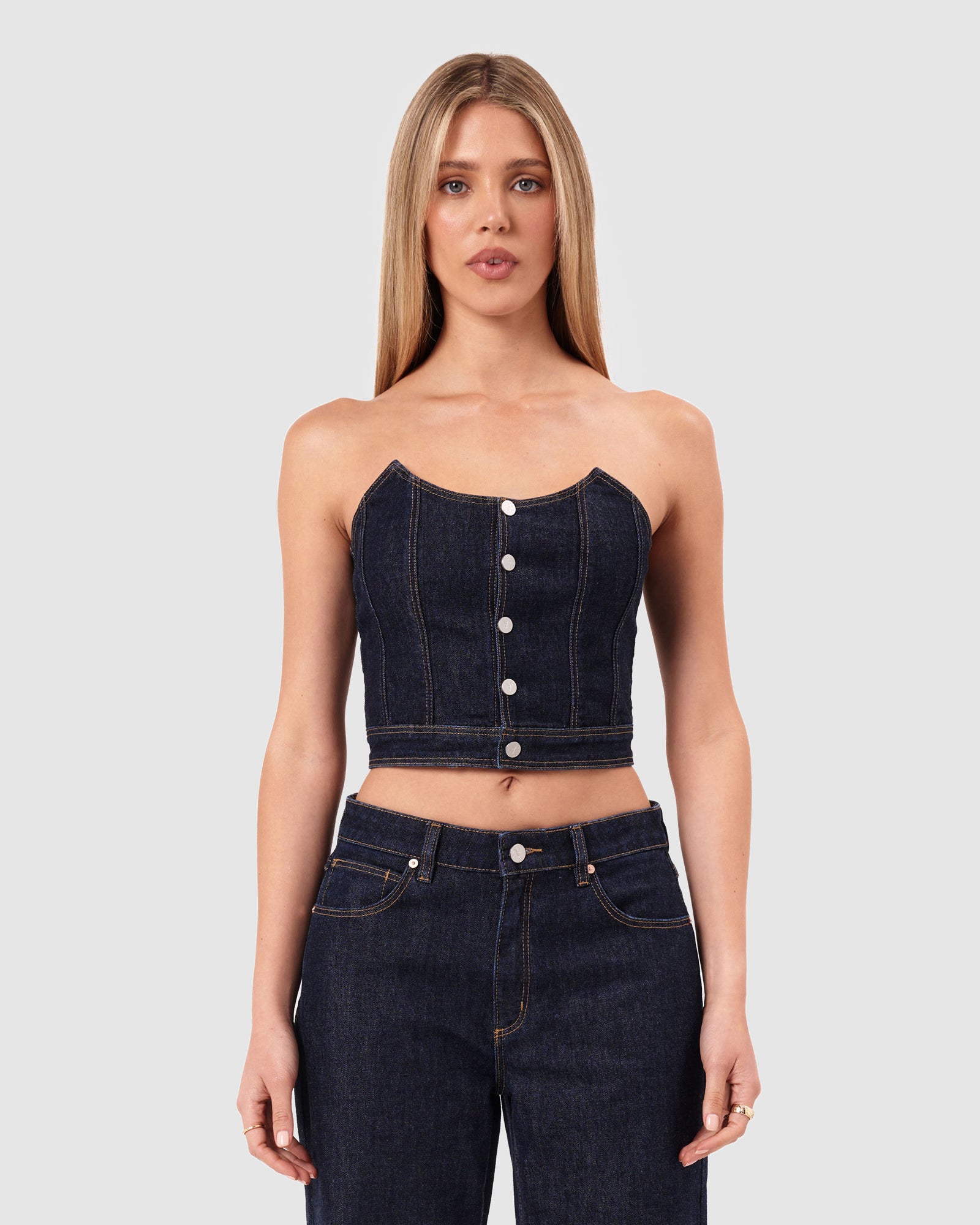 Angel Bustier Lila - Rinse Denim
