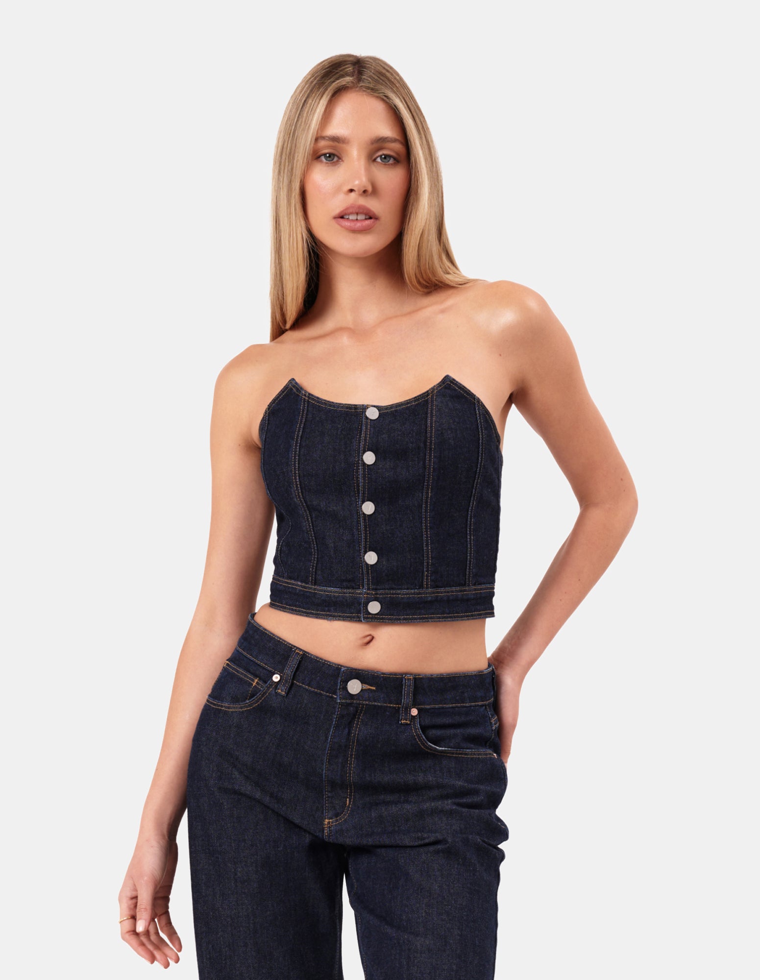 Angel Bustier Lila - Rinse Denim