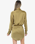 JBQ - Althea Dress - Pine Satin -