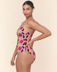 Andie Swim - The Amalfi One Piece - Mod Geo, Long Torso -