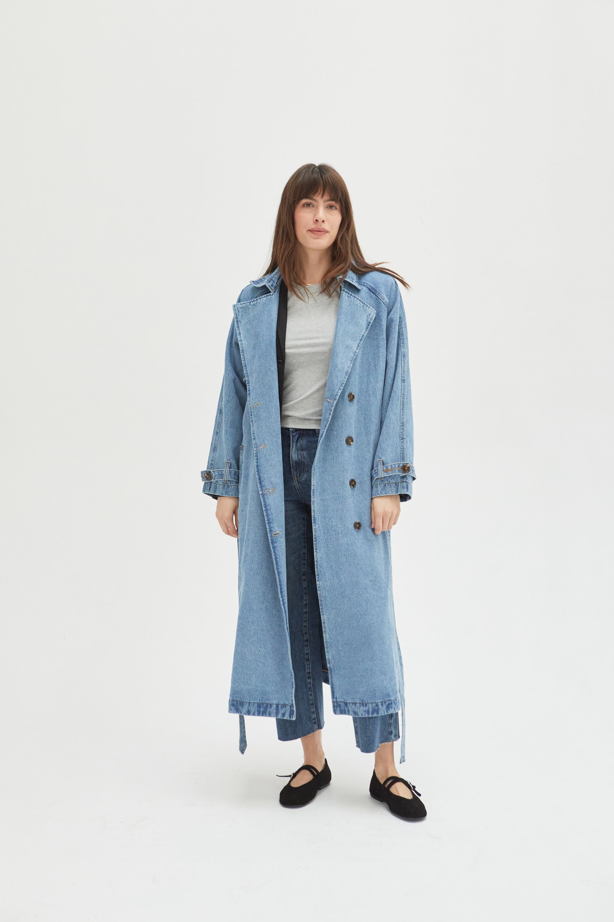 Ryland Trench Coat - Indigo Rinse