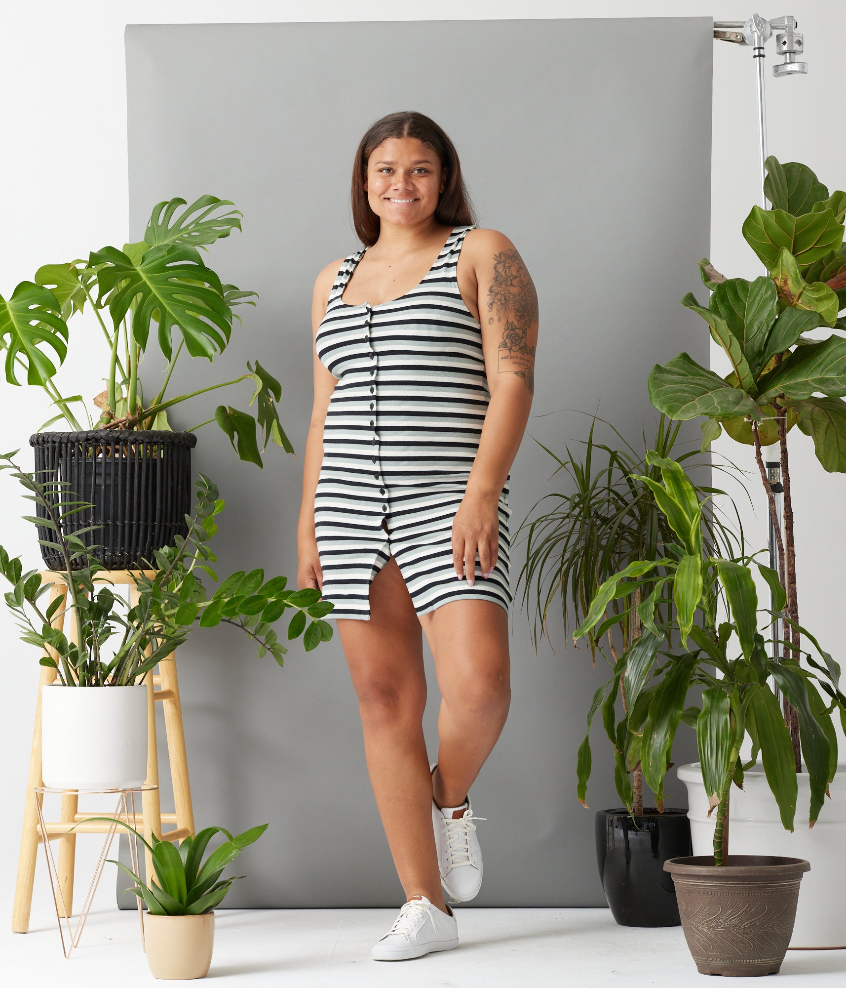 Aja Dress - Tide Pool Stripe
