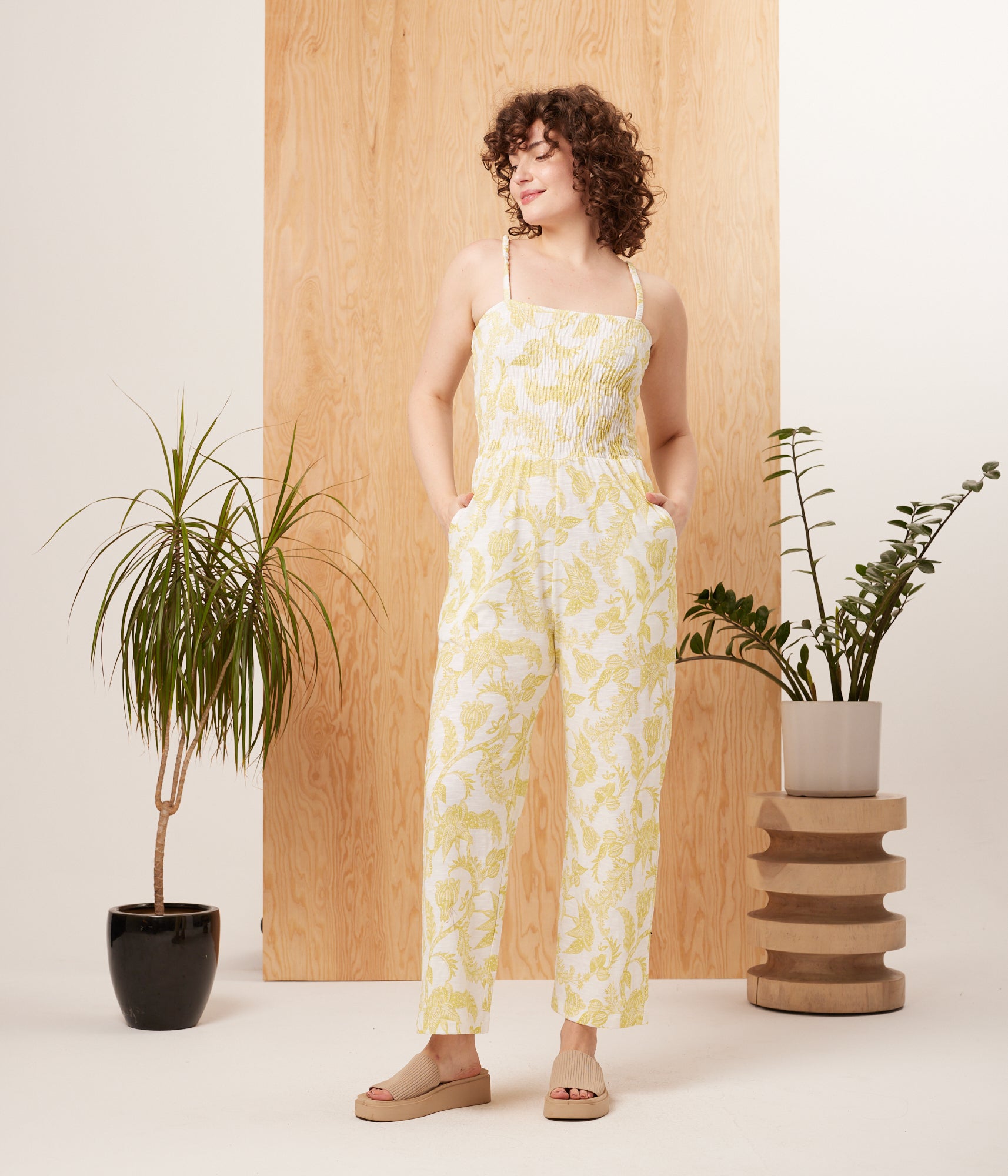 Known Supply - Alchemy Jumpsuit - Chartreuse Toille -