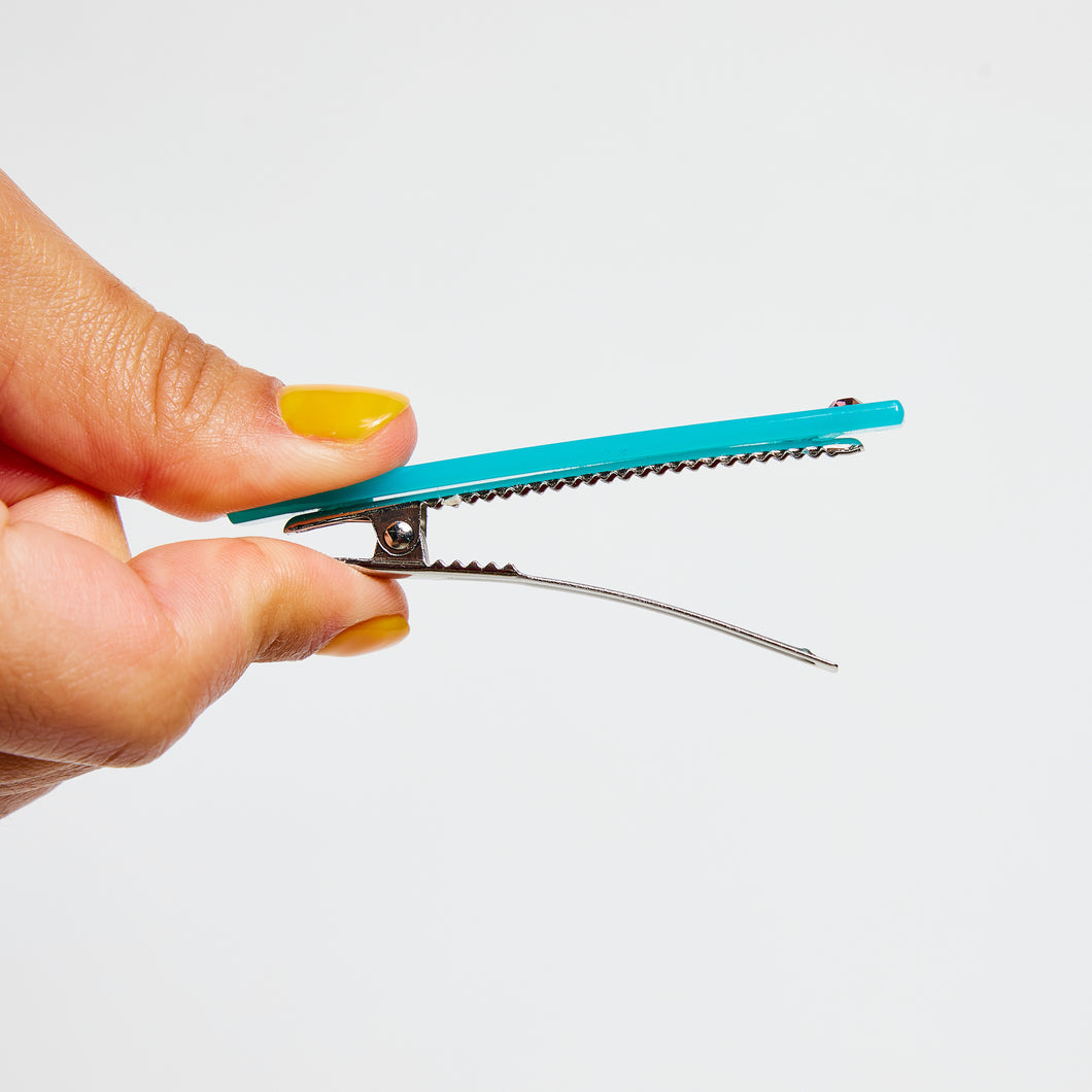 Allie Clips - Turquoise + Lilac