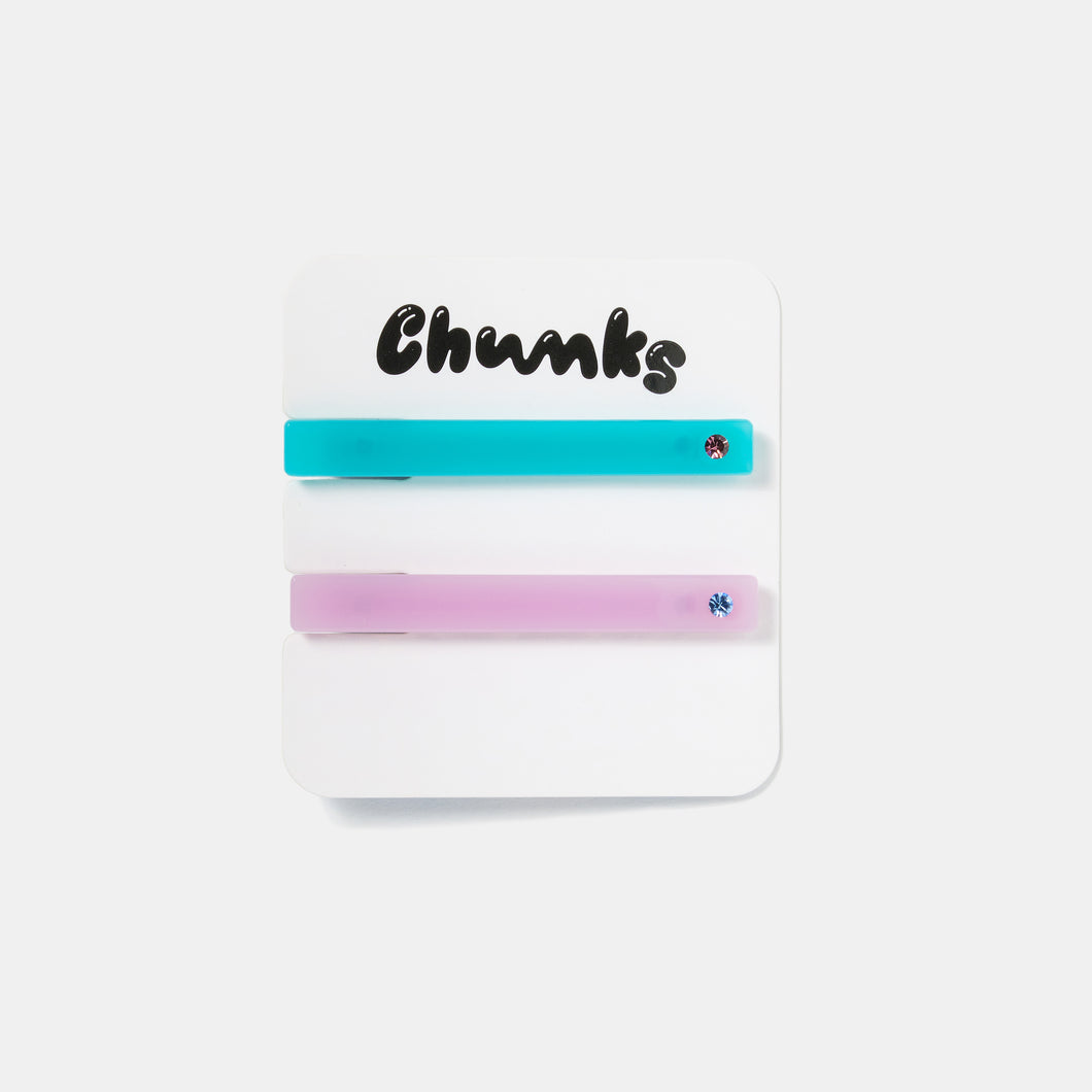 Allie Clips - Turquoise + Lilac