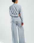 Wildflo Studio - Button Down Shirt Ocean Blue Stripe -