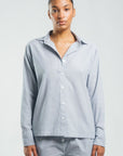 Wildflo Studio - Button Down Shirt Ocean Blue Stripe -