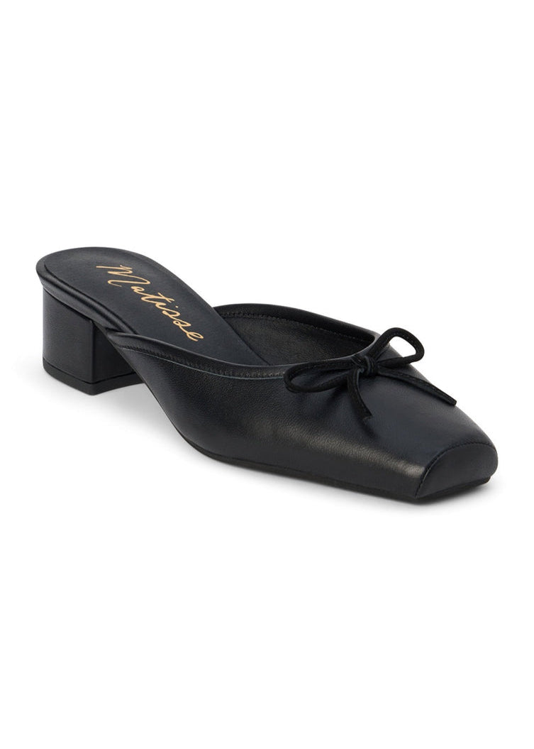 Basilio Heeled Mule - Black