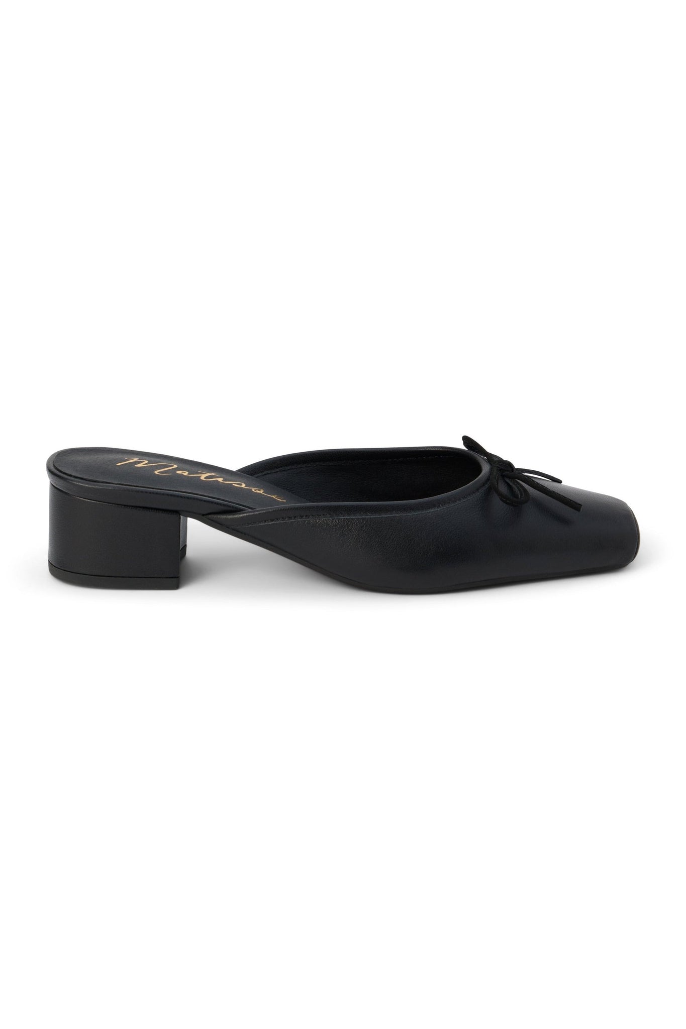 Basilio Heeled Mule - Black