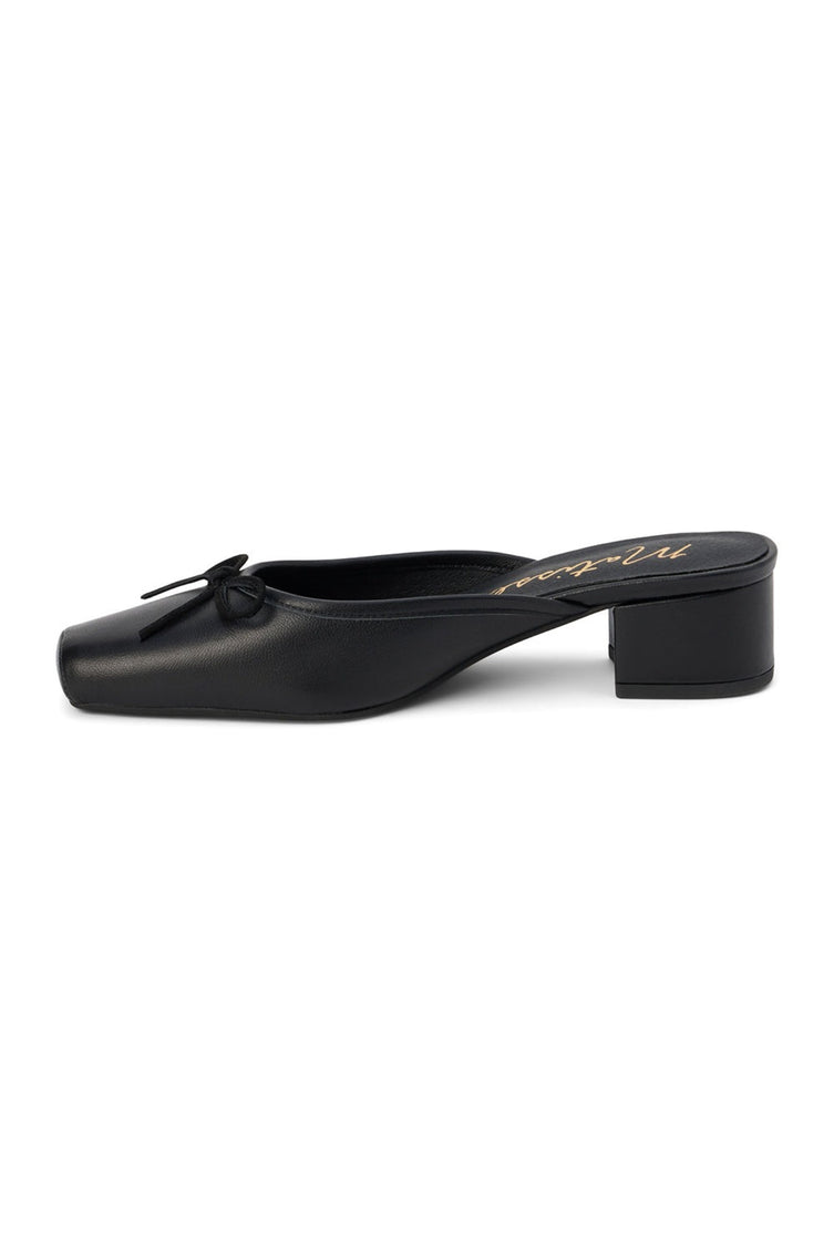 Basilio Heeled Mule - Black
