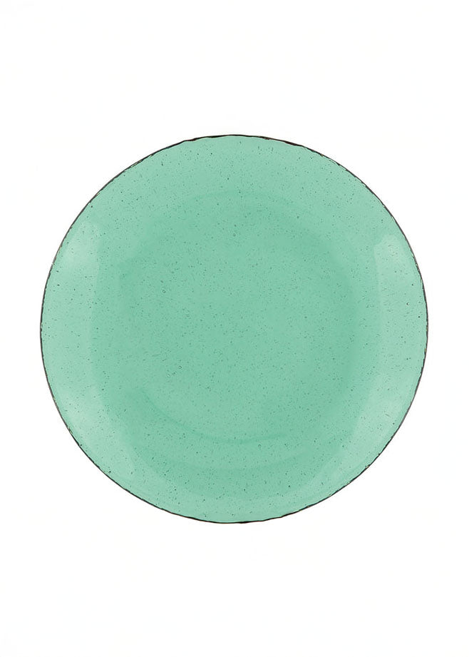 Glass Large Plate Handmade - Jade