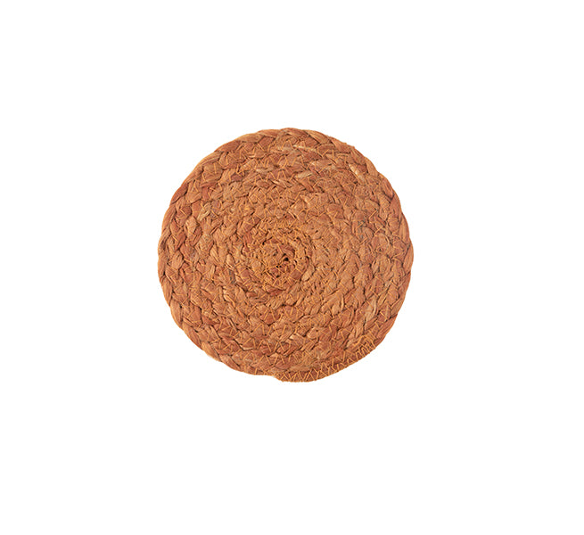 British Colour Standard - Jute Silky Coaster - Cinnamon, Set of 4 -
