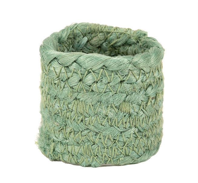 British Colour Standard - Jute Silky Napkin Ring - Eau-de-nil, Set of 4 -