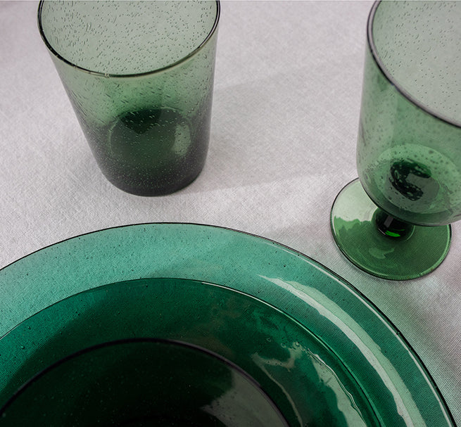 Glass Small Plate Handmade - Jade