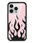 Wildflower iPhone case 14 Pro Flames Pink Black Cute