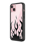 Wildflower iPhone case 15 Plus Flames Pink Black Cute