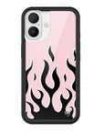 Wildflower iPhone case 16 Flames Pink Black Cute