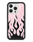 Wildflower iPhone case 16 Pro Flames Pink Black Cute