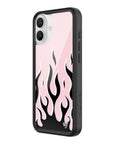 Wildflower iPhone case 16 Plus Flames Pink Black Cute
