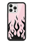 Wildflower iPhone case 16 Pro Max Flames Pink Black Cute