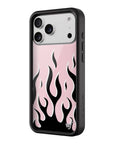 Wildflower iPhone case 17 Pro Max Flames Pink Black Cute