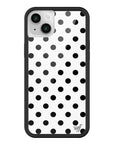 Wildflower iPhone case 14 Polka Dot White Black Cute