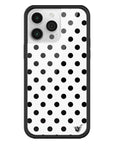 Wildflower iPhone case 14 Pro Max Polka Dot White Black Cute