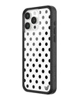 Wildflower iPhone case 15 Pro Max Polka Dot White Black Cute