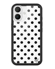 Wildflower iPhone case 16 Polka Dot White Black Cute