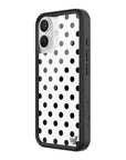 Wildflower iPhone case 16 Polka Dot White Black Cute