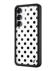 Wildflower Galaxy S25 case Polka Dot White Black Cute