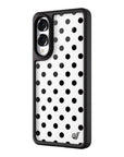 Wildflower Galaxy S25 case Edge Polka Dot White Black Cute