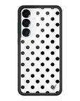 Wildflower Galaxy S25 case Plus Polka Dot White Black Cute